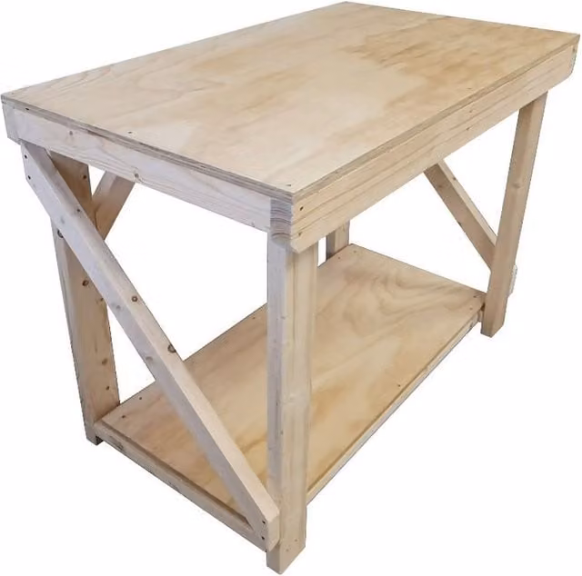 Arbor Garden Solutions Natural Wooden Writing Desk with Plywood Top, Width: 120 cm