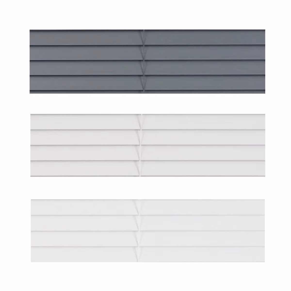 Furnished Venetian Faux Wood Window Blinds with 50mm Slats in Dark Grey, Width: 100 cm, Drop: 210 cm – 2