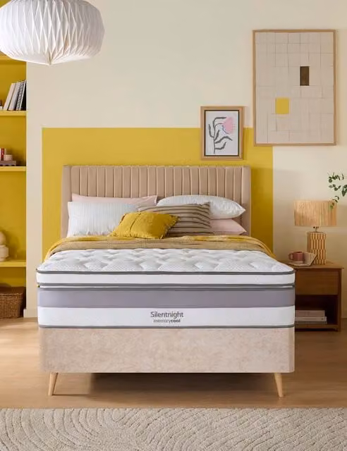 Silentnight MemoryCool 3000 Boxtop Soft Hybrid Mattress, White, W: 120 cm, D: 200 cm