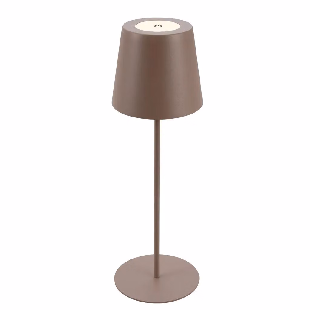 Briloner Umbrasand Rechargeable LED Table Lamp, IP44 Dimmable Touch Control Height Adjustable Lamp in Beige, H 36 x W 10.5 x D 10.5 cm – 2