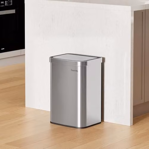 CozyLiving Automatic Motion Sensor Kitchen Bin with Soft Close Lid in Silver, 16L – 2