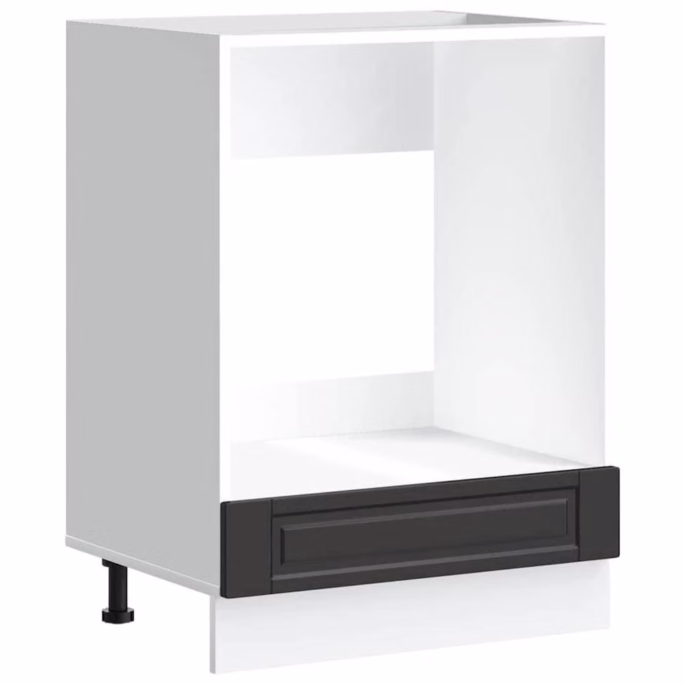 Berkfield Home Porto Oven Cabinet in Black Engineered Wood, H 81.5 x W 60.0 x D 46.0 cm – 1