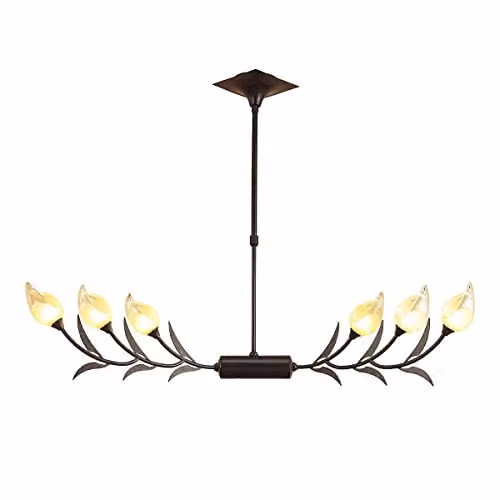 Netlighting Inspired Mantra Holland Telescopic Linear Pendant 6 Light G9, Brown and Black Oxide – 1