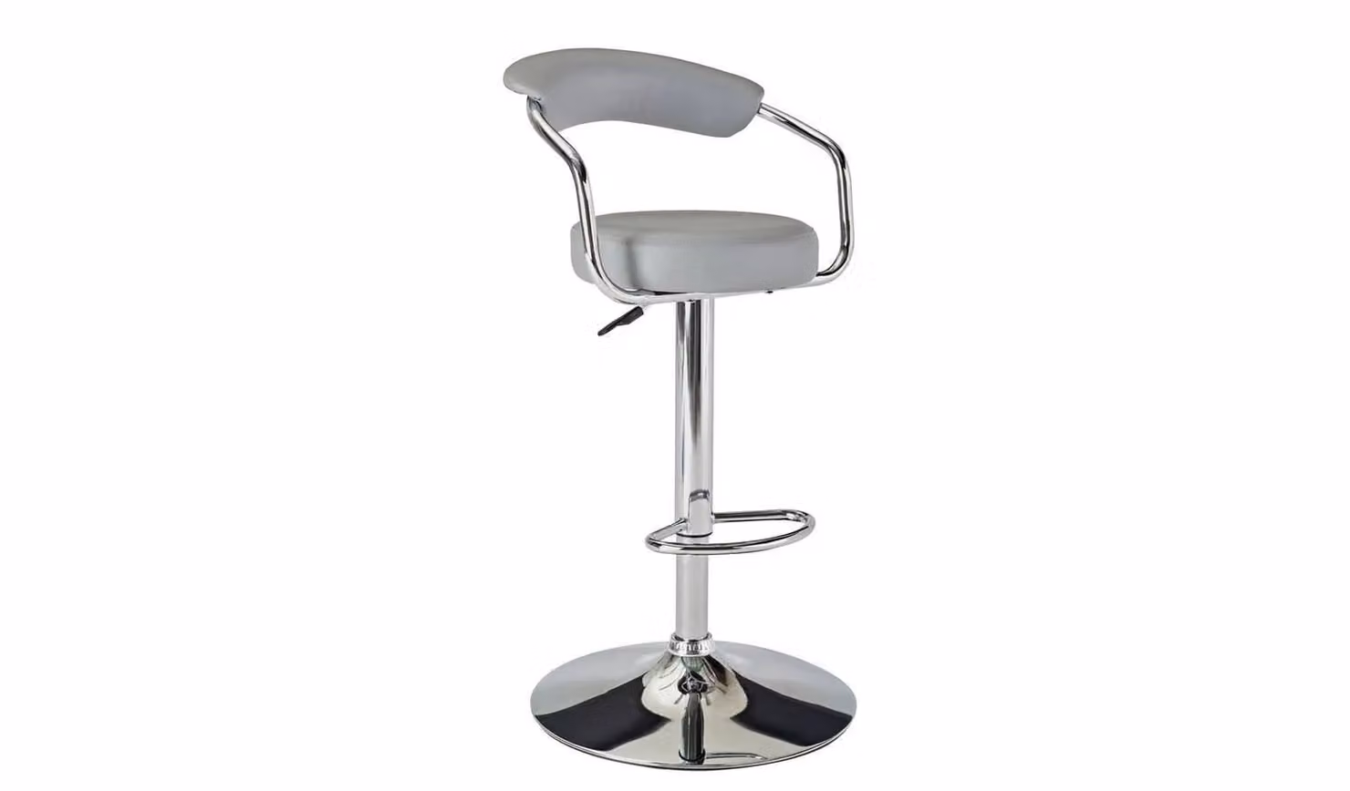 Cheap Furniture Warehouse Executive Gas Lift Bar Stool in Grey with Padded Metal Seat