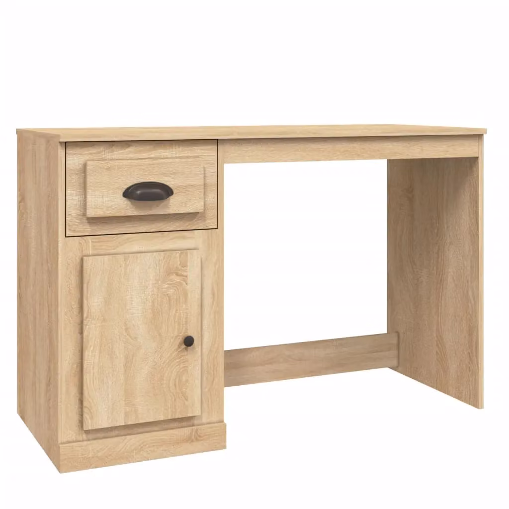 Berkfield Home Modern Computer Desk in Brown Sonoma Oak, W/D/H: 115 x 50 x 75 cm – 2