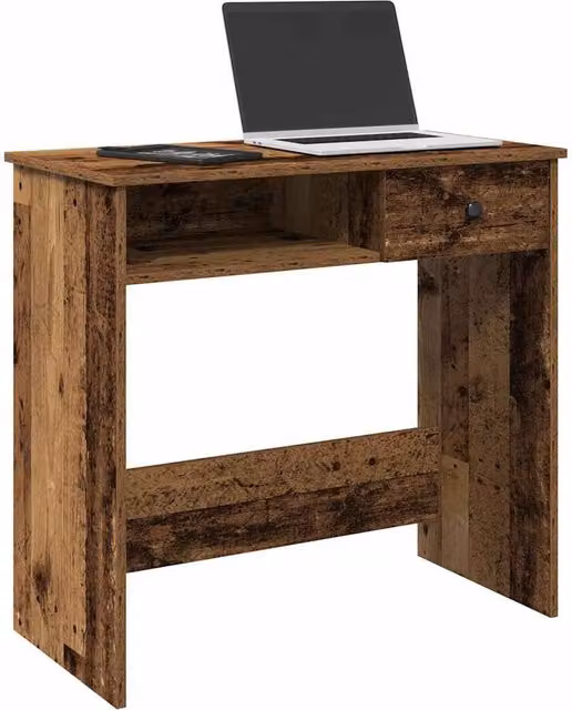 Berkfield Brown Rustic Writing Desk in Engineered Wood W/D/H: 80 x 40 x 75 cm – 1