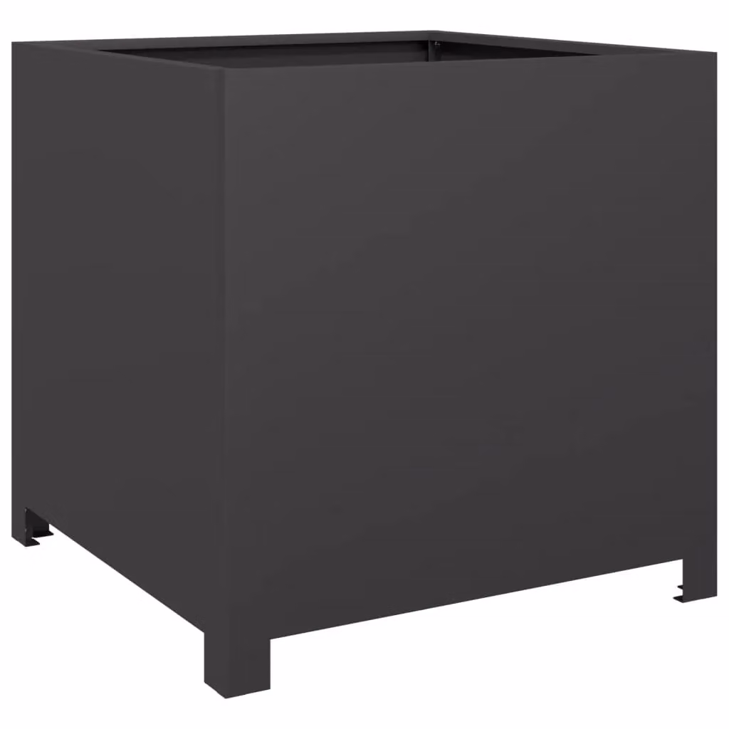 Berkfield Home Steel Garden Planter Tub, Black, W/D/H: 50 x 50 x 50 cm – 2