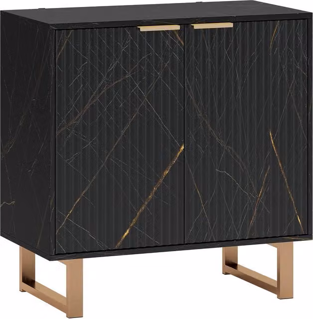 ERGOVEXA Elegant Modern Storage Sideboard in Black and Gold