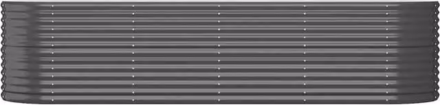 Berkfield Home Garden Powder-coated Steel Raised Bed in Anthracite, W: 296 cm, D: 80 cm, H: 68 cm – 1