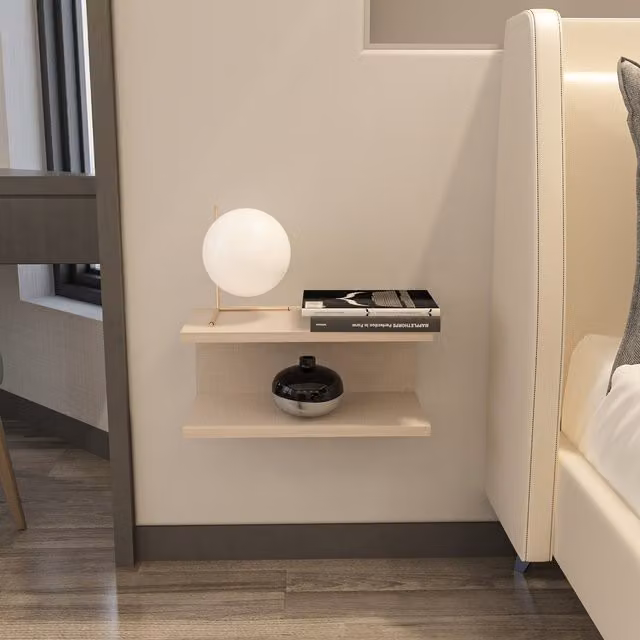 Decorotika Ramira Floating Bedside Table in Beige