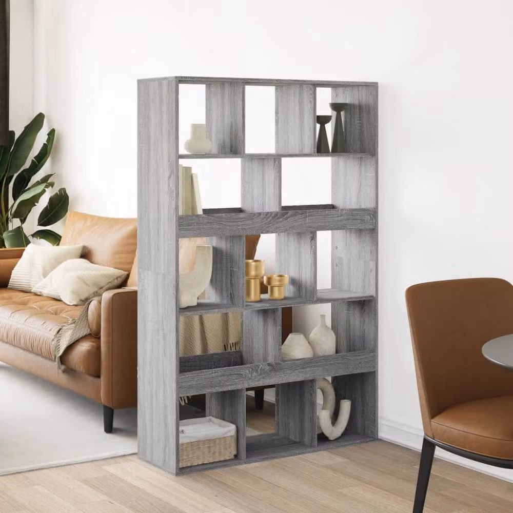 Berkfield Home Sonoma Room Divider in Grey, W/D/H: 100 x 33 x 156.5 cm – 2