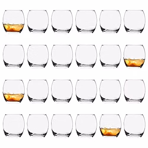 Argon Tableware Tondo Whisky Tumbler Glasses, 405ml, 24 Pack, Transparent – 1