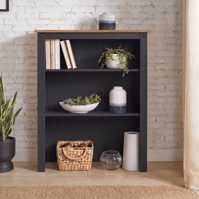Mercers Furniture Corona Small Dresser Top in Charcoal Grey Waxed Pine