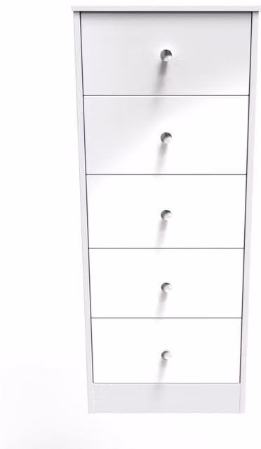 2 U Taunton 5 Drawer Tallboy in White