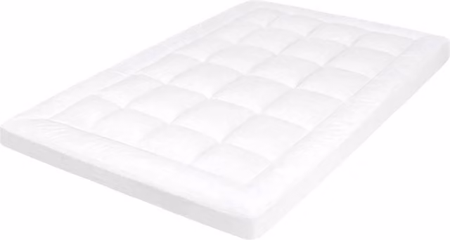 VOGREX White Microfibre Double Mattress Topper with Straps, 10 cm Depth – 1