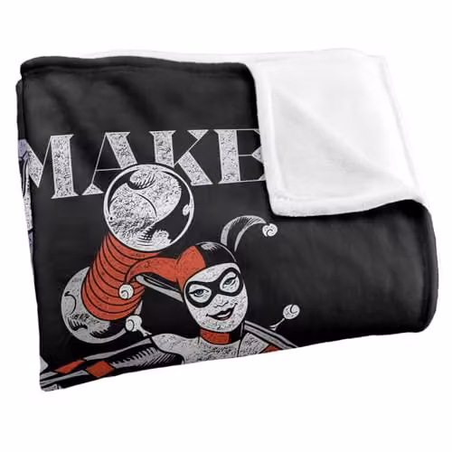 Warner Bros. Batman Original Gangsters Super Soft Silky Touch Fleece Throw Blanket, Multicolour, W: 127.0 cm x D: 152.4 cm – 2