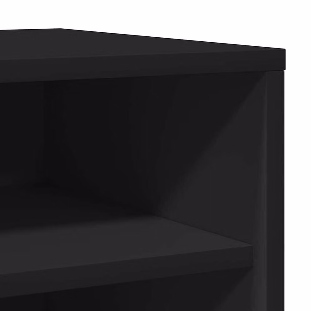 Berkfield Home Modern Black Wall Mounted Shoe Cabinet with Internal Flat Shelves, W/D/H: 35 x 35 x 70 cm – 4