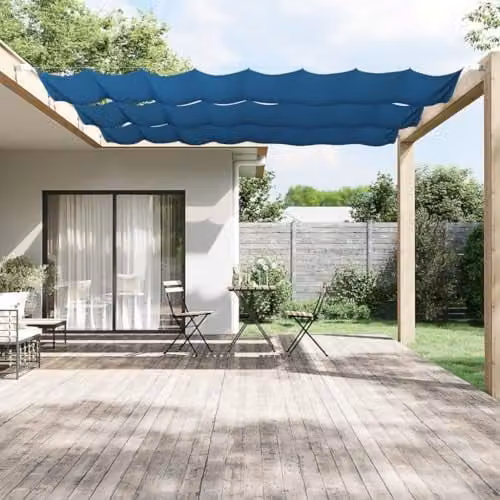 vidaXL Vertical Awning in Blue, Weather-resistant Oxford Polyester Privacy Screen for Balcony, Garden or Indoor Use, W/H: 100 x 1200 cm