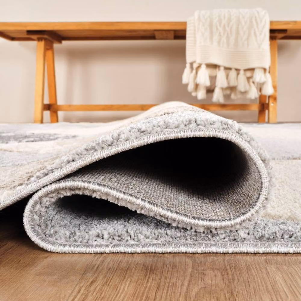 Desire Rugs Santiago Modern Abstract Patterned Carved Area Rug in Beige, W: 160 cm, L: 230 cm – 4