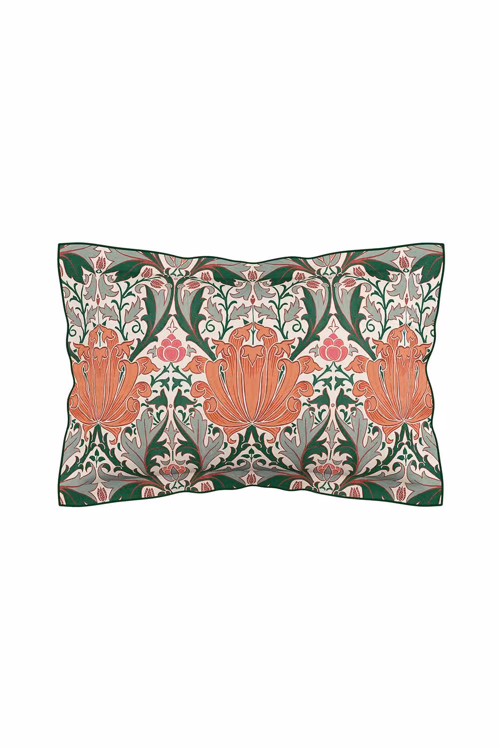 Morris & Co Helena Floral Cotton Percale Duvet Cover and Pillowcase Set in Petrol, Peach and Multicolour, W/H: 90 x 200 cm – 3