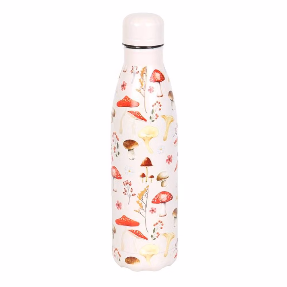 Uniqueful Multicolour All Over Mushroom Print Metal Water Bottle, 100ml – 2