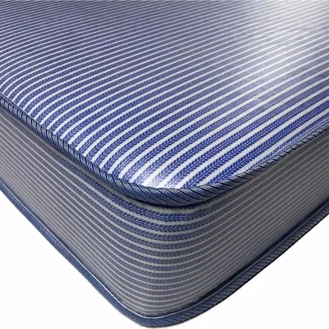Wilson Beds Waterproof PVC Mattress in Blue and White Maritime Stripes, W/D/H: 140 x 200 x 16 cm