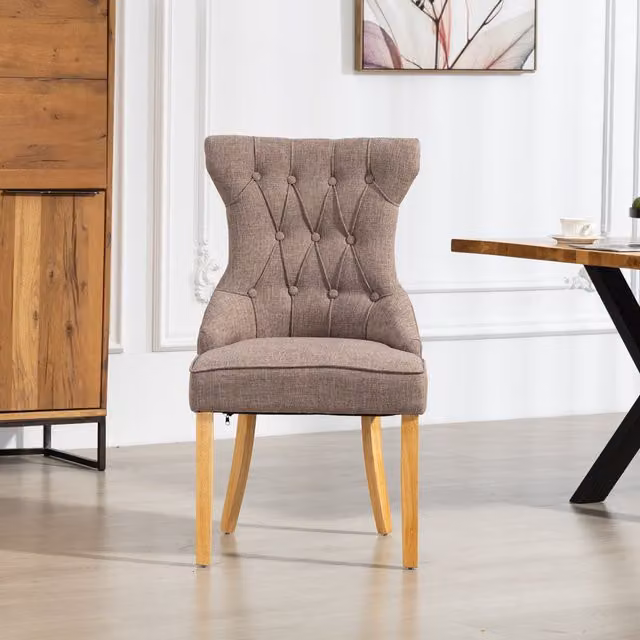Artemis Home Tiana Modern Fabric Dining Chairs, Set of 2, Brown