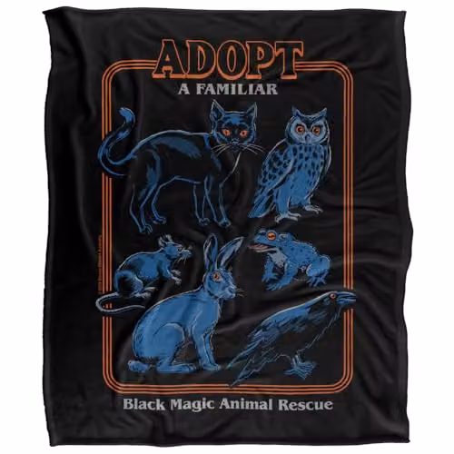 Steven Rhodes Adopt A Familiar Super Soft Fleece Throw Blanket, Multicolour, W/D/H: 152 x 127 cm – 5