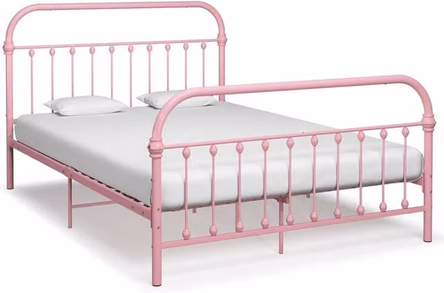 Berkfield Home Pink Metal Bed Frame, W/D/H: 120 x 200 cm