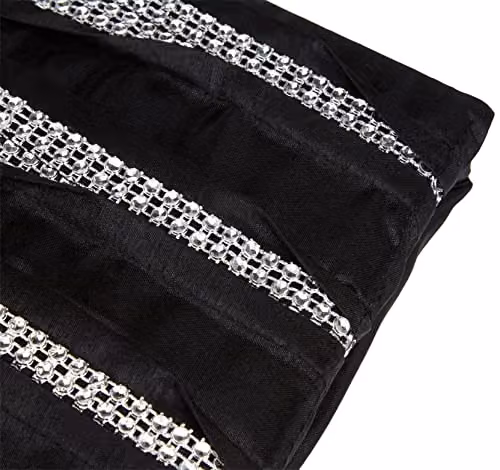 Rapport Home Belle Amie Diamante Luxury Style Duvet Cover and Pillowcase Set, Black and Silver, W: 135 cm, D: 200 cm, Pillowcase: 50 x 75 cm – 3