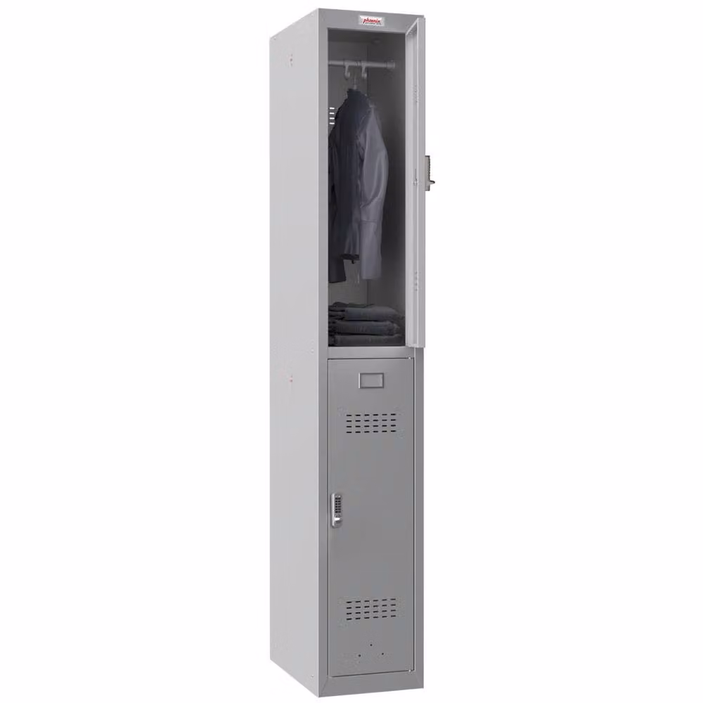 Phoenix Safe Company PL1230GGE Personal Locker in Grey with Electronic Locks and Internal Shelves, H 180 cm x W 100 cm – 2
