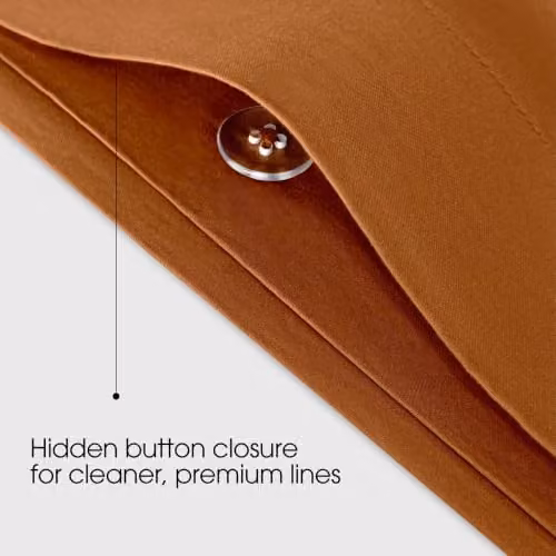 Bedable Terracotta Cotton Mako Sateen Duvet Cover, 460 Thread Count – 2