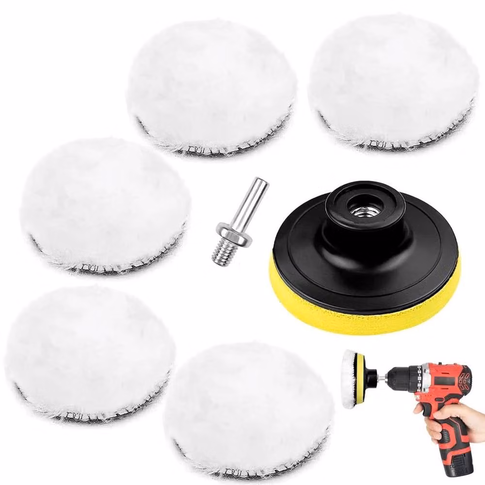 SPETLEK White Round Wool Buffing Pad Polishing Wheel Felt – 3