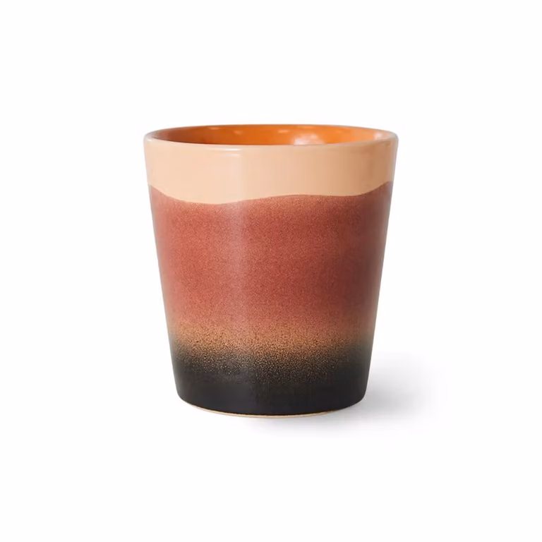 HKLIVING Rise 70s Ceramic Coffee Mug, Multicolour