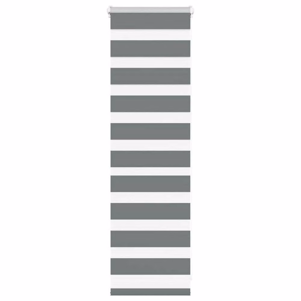 Berkfield Home Elegant Zebra Blind in Dark Grey, W: 45 cm, H: 100 cm – 2