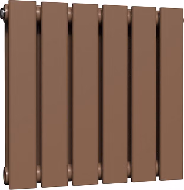 Lux Heat Flat Horizontal Double Steel Radiator in Brown, W: 60 cm, H: 42 cm