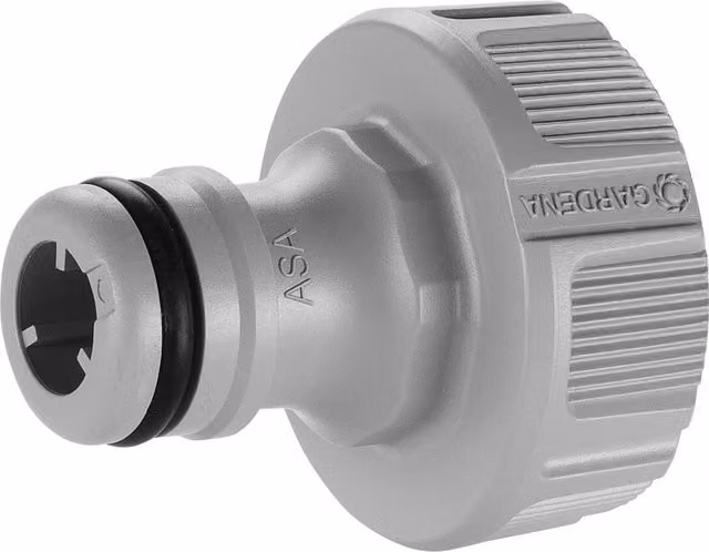 Gardena Original Threaded Tap Hose Pipe Connector 1/2 inch in White and Grey