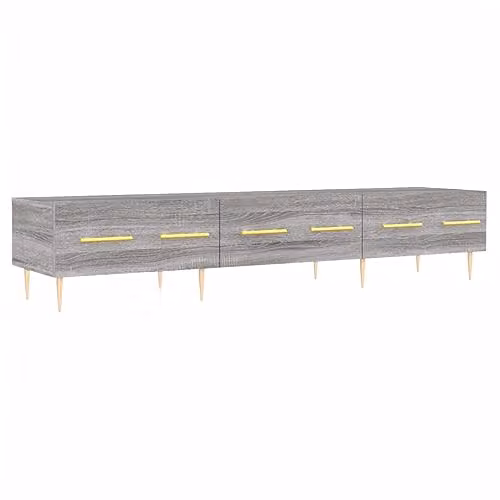 vidaXL TV Cabinet in Grey Sonoma, W: 150 cm, D: 36 cm, H: 30 cm – 1
