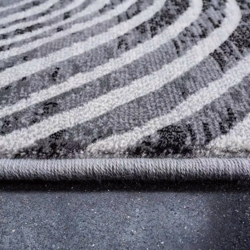 The Rug Shop UK Black Modern Abstract Optical 3D Easy To Clean Polypropylene Area Rug W: 160 cm, D: 230 cm – 4