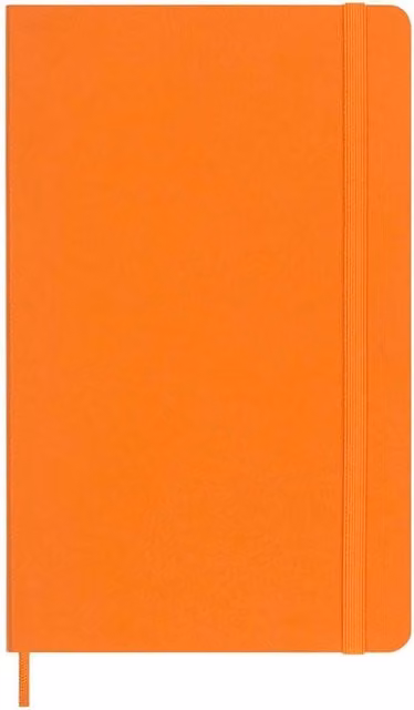 Moleskine Capri Soft Cover Notebook in Orange with Bookmark and Elastic Closure