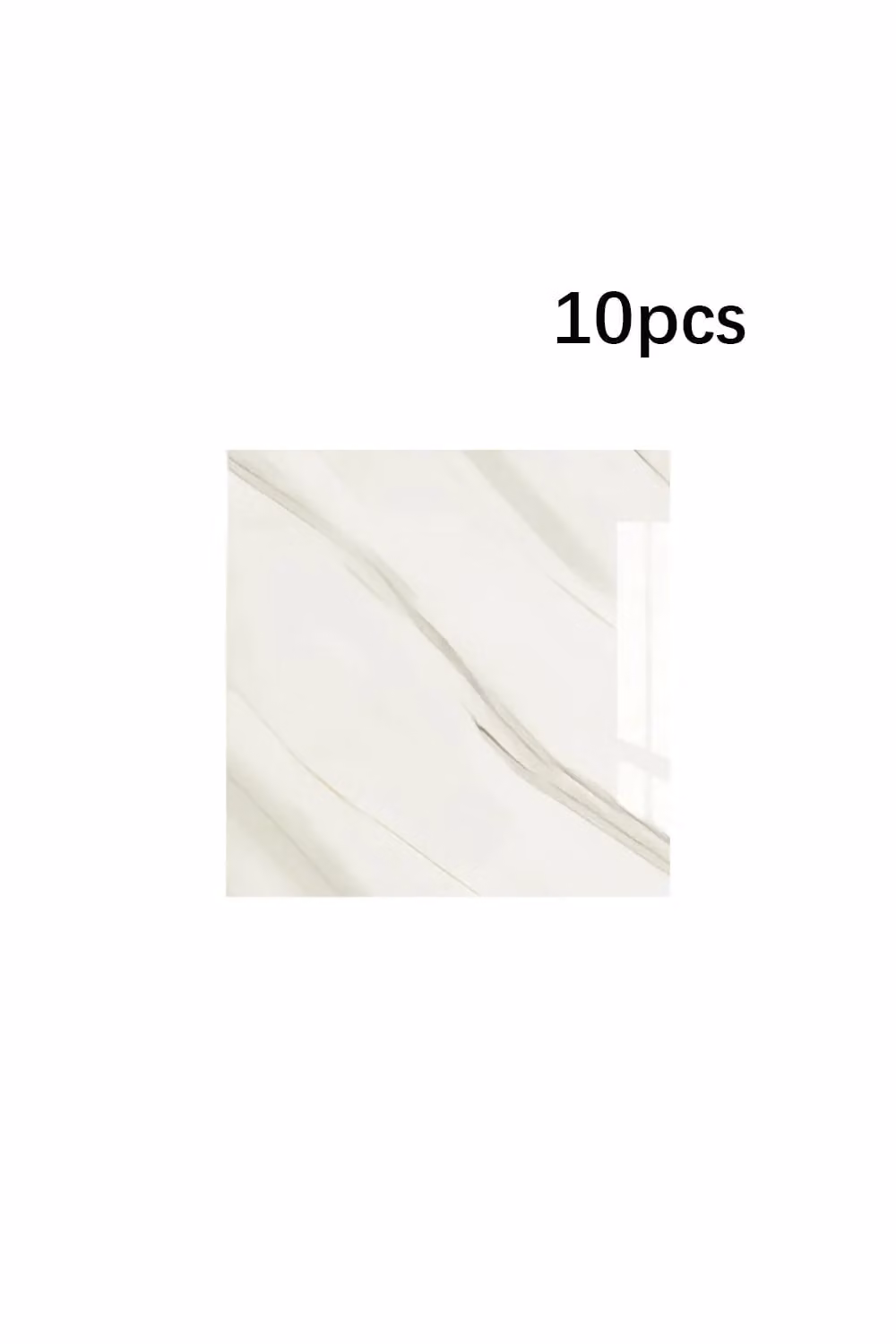 Living and Home 10pcs Self-Adhesive White Marble PVC Wallpapers, Stone Look, W/D/H: 40 x 40 x 0 cm – 2