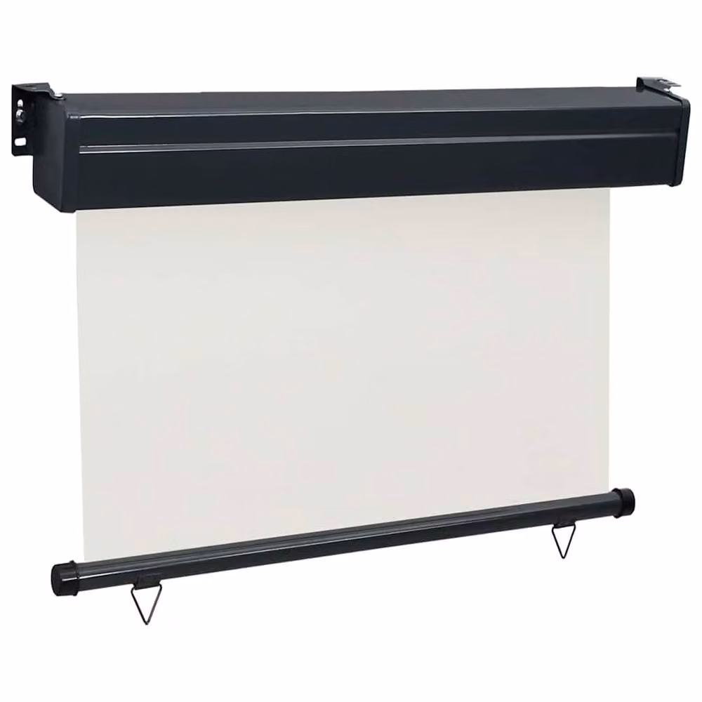 Berkfield Home Manual Pull Balcony Side Awning in Cream, W/H: 105 x 250 cm – 2