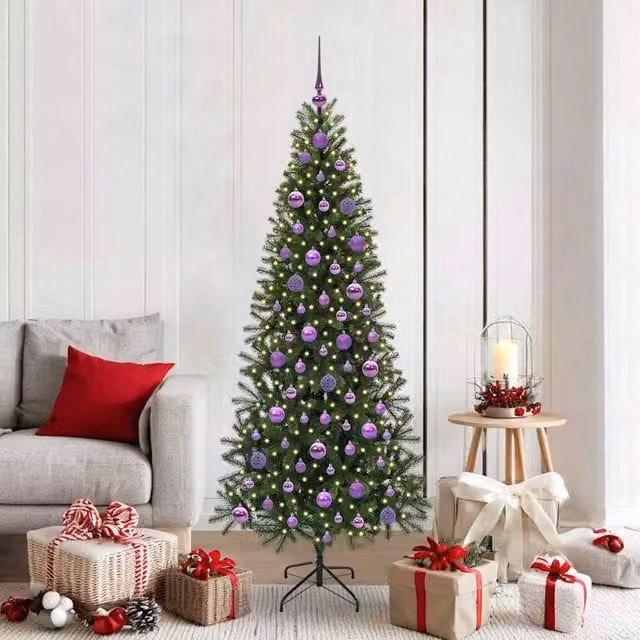 Berkfield Home Artificial Green Christmas Tree with 300 LEDs, Height: 180 cm