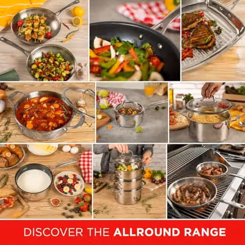 Kuhn Rikon Silver Stainless Steel Casserole Pot, 12L, Diameter: 28 cm – 7