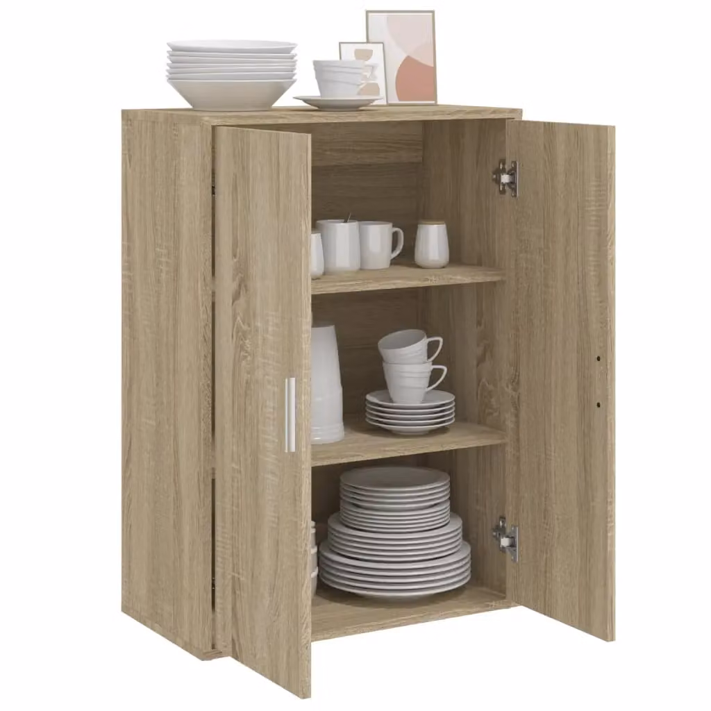 Berkfield Home Sonoma Oak Sideboard in Brown, W/D/H: 60 x 31 x 84 cm – 2