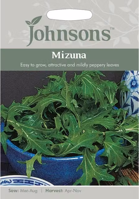 Johnsons Mizuna Green Vegetable Seeds