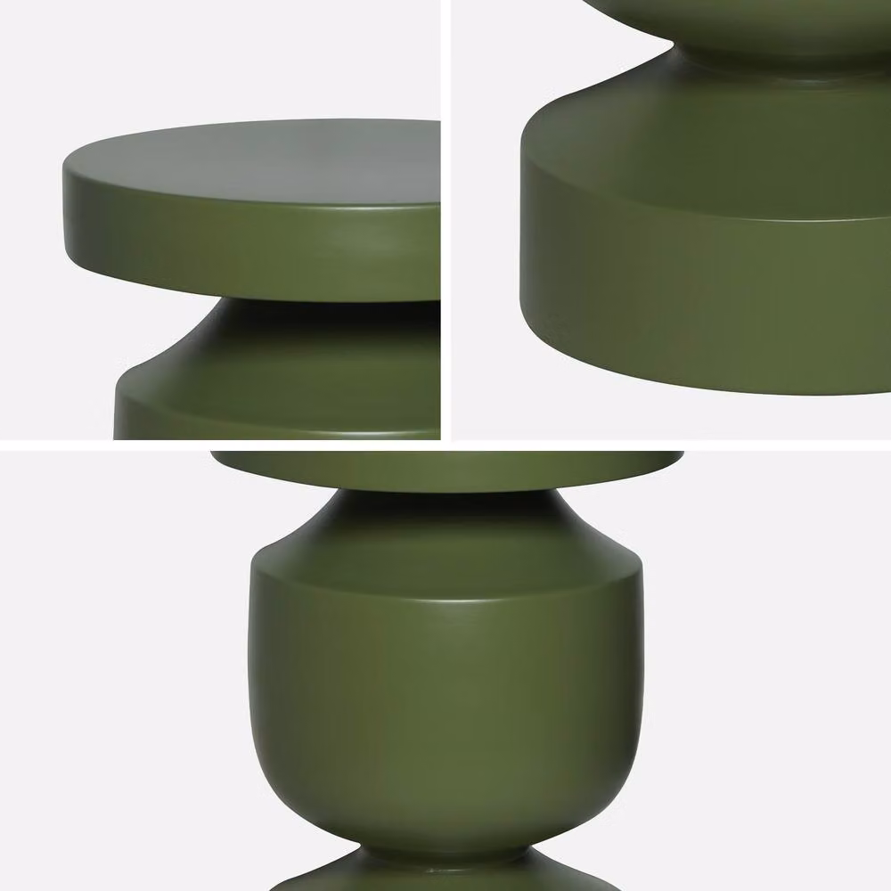 sweeek Metal Side Table in Khaki, W/D/H: 30.5 x 30.5 x 43.5 cm – 2