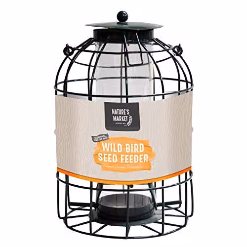 Samuel ALEXANDER Pack of 12 Metal Wild Bird Seed Feeder Cages with Squirrel Proof Guard – 3