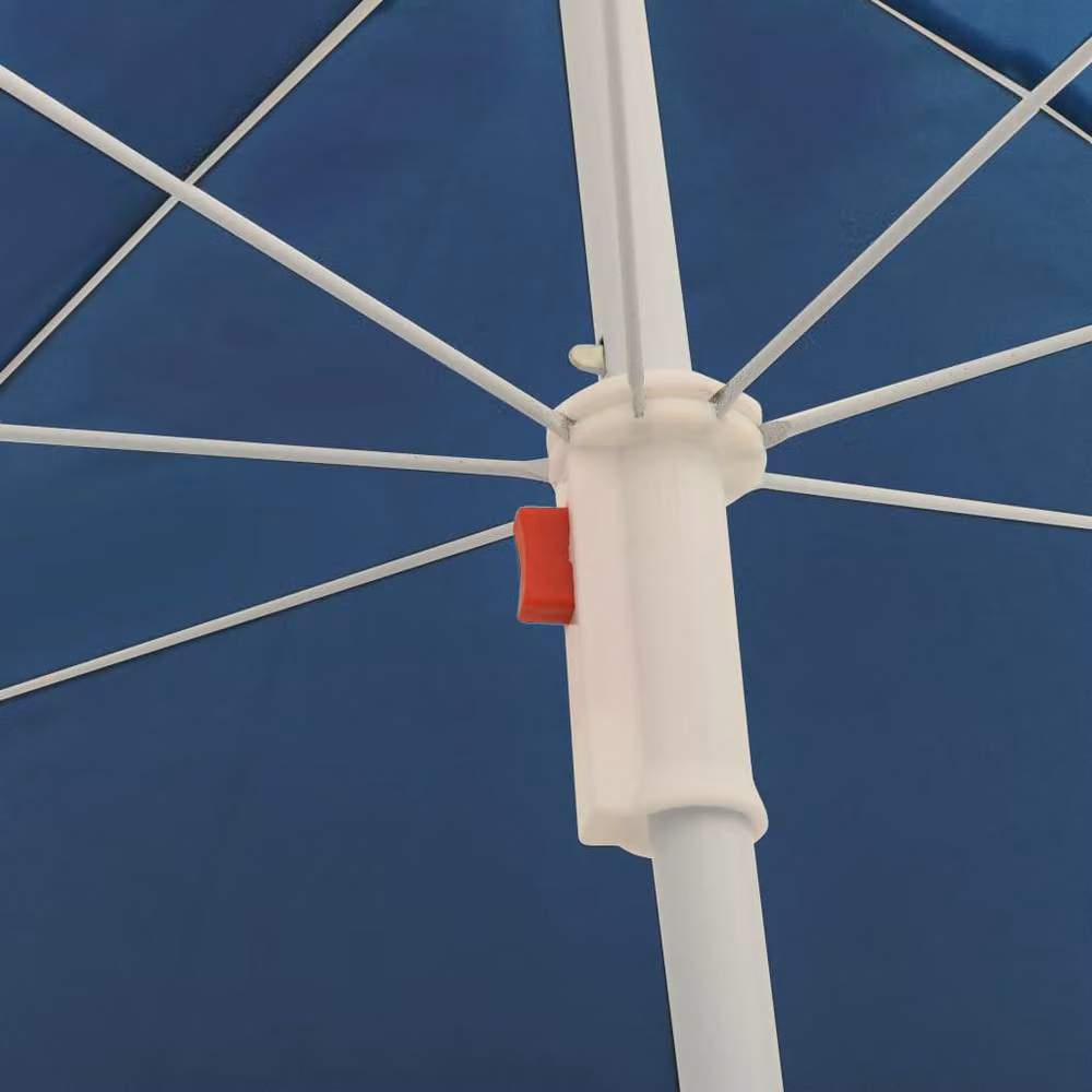 Berkfield Home Outdoor Parasol in Blue with Steel Pole – 2