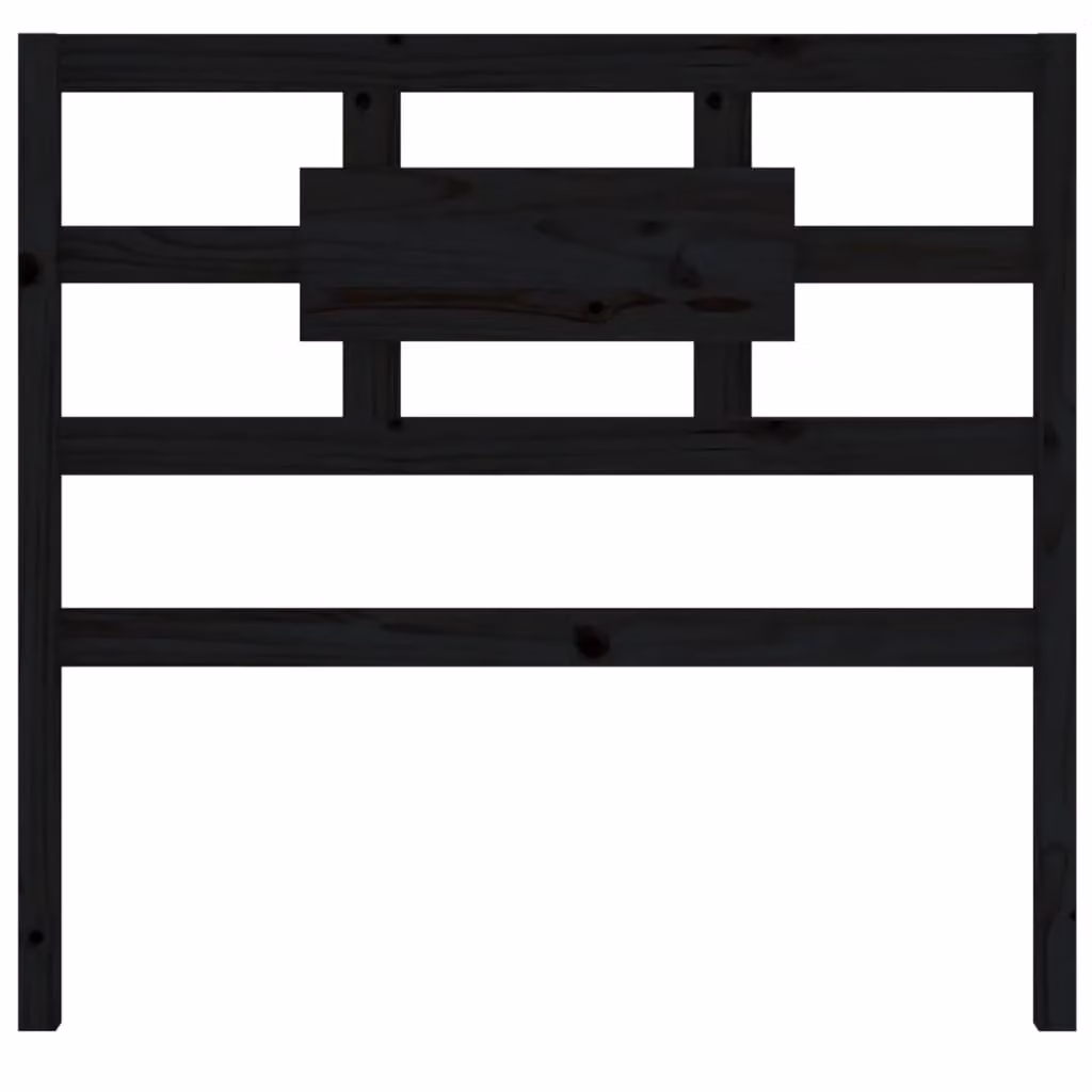Berkfield Home Rustic Black Solid Pine Bed Headboard with Integrated Bedside Shelf, W/D/H: 95.5 x 4 x 100 cm – 3